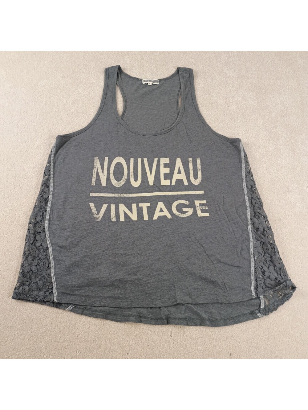 PJ Salvage Nouveau Vintage Tank top Y2K Lace Panel pajama size Large